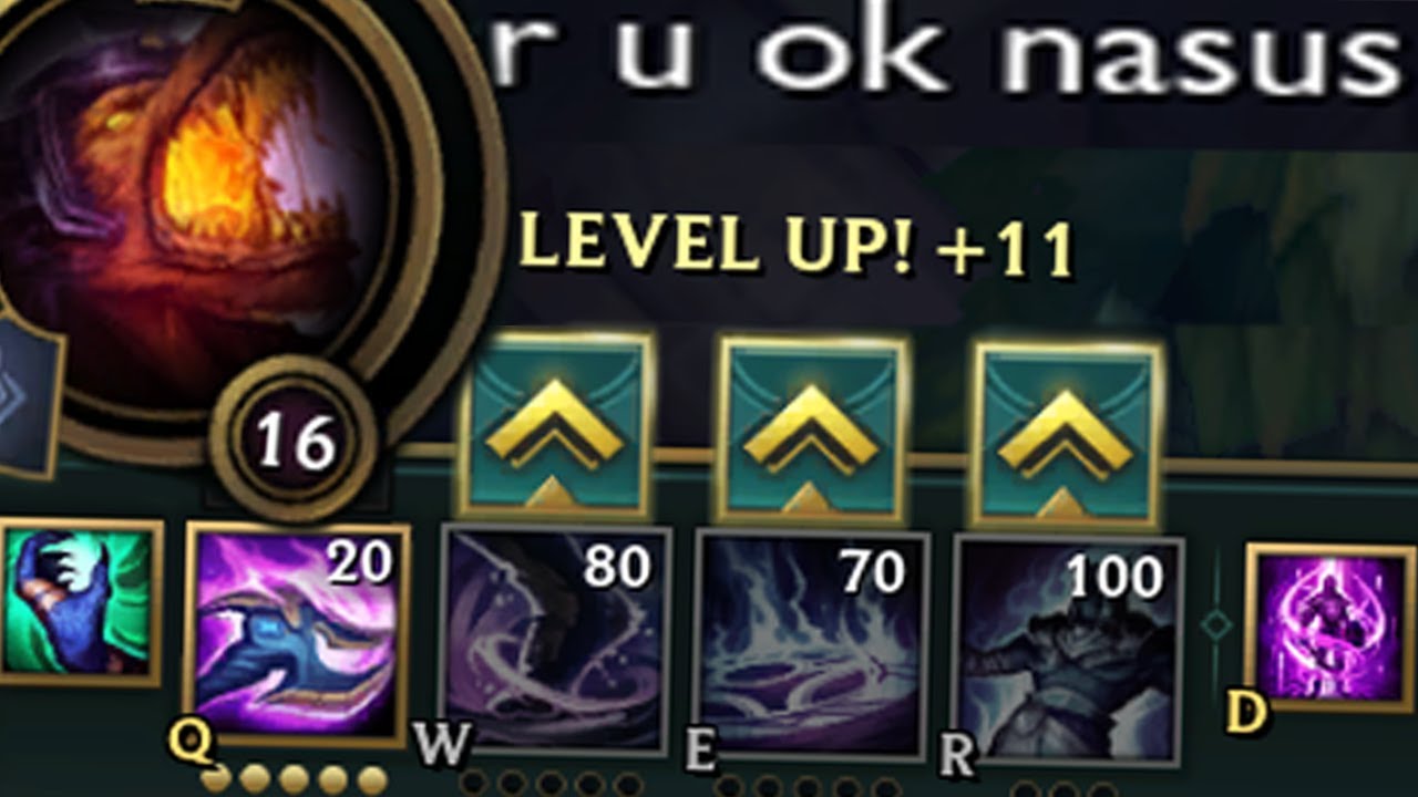 League Of Legends But Nasus Can Only Press Q Youtube