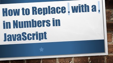 How to Replace . with a , in Numbers in JavaScript