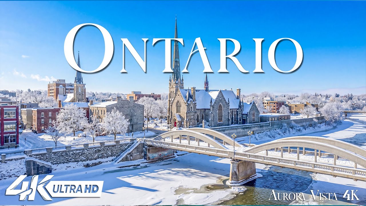 Winter in Ontario 4K ✨ Snowy Forest Roads, Quiet Lakes & Pure Canadian Winter Magic
