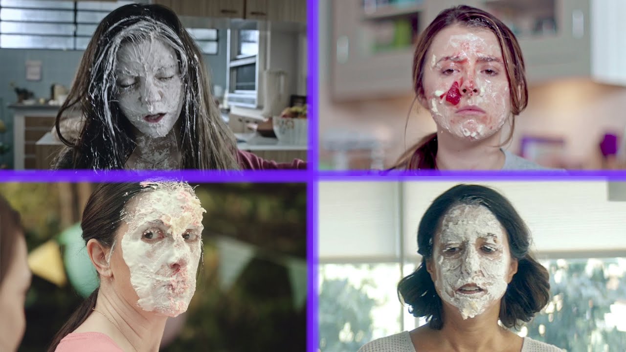 Cake faceplant in Advert