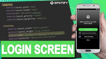 ANDROID STUDIO: Criando Tela de Login do App Spotify - Design