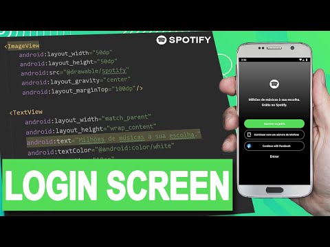 ANDROID STUDIO: Criando Tela de Login do App Spotify - Design