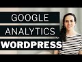 Google analytics wordpress  tutoriel