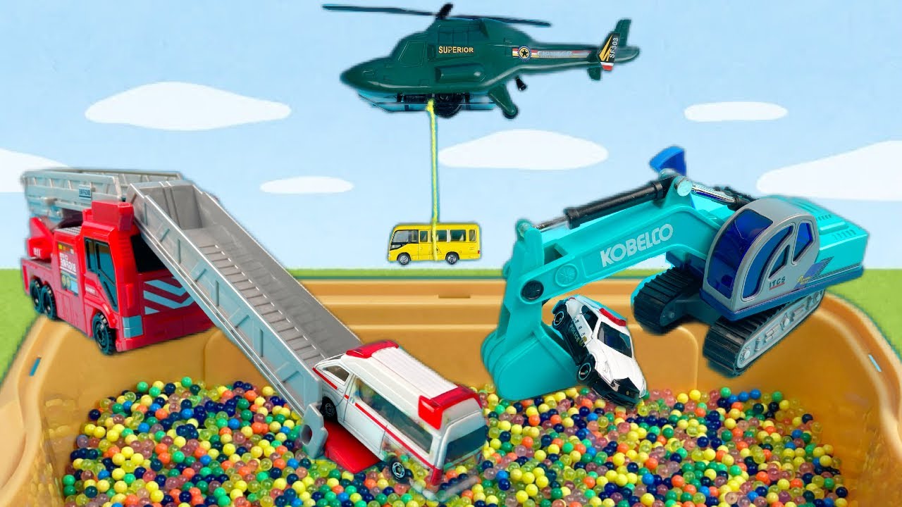 はたらくくるま 救出作戦！ハプニング発生！消防車 ショベルカー