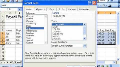 Excel 2003 Tutorial The Number Tab Microsoft Training Lesson 7.3