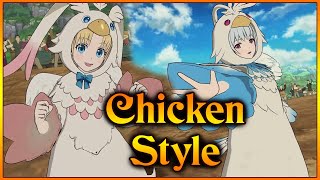 Chicken style!! Фитория и Фило заказывают всем крылышки из KFC))  - 7DS Grand Cross