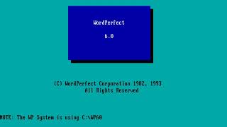 DOS applications - WordPerfect 6.0 for DOS screenshot 4