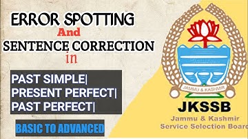 Error spotting jkssb vlw - error correction in past simple tense