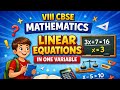 VIII CBSE MATHEMATICS- LINEAR EQUATIONS IN ONE VARIABLE EXERCISE 2.1