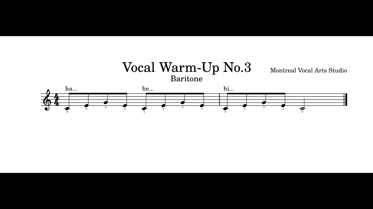 Vocal Warm-Up No.3 - Baritone
