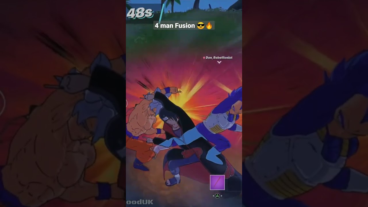 FUSION HA EMOTE WITH 4 PEOPLE! Goku, Vegeta & 2 ITACHIS - Fortnite x Dragon  Ball #shorts - YouTube