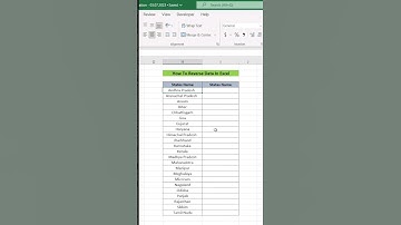 How To Reverse Data In Excel Using Index & Rows Formula