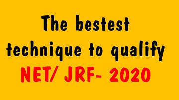 The bestest technique to qualify NET JRF exam! Niharika Jaiswal