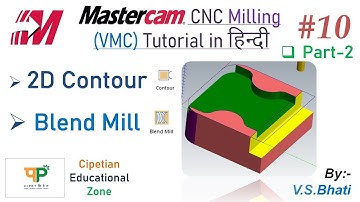 Mastercam Mill 2D Tutorial - Blend Milling || 2D Contour || 2D Programming || Corner Machining