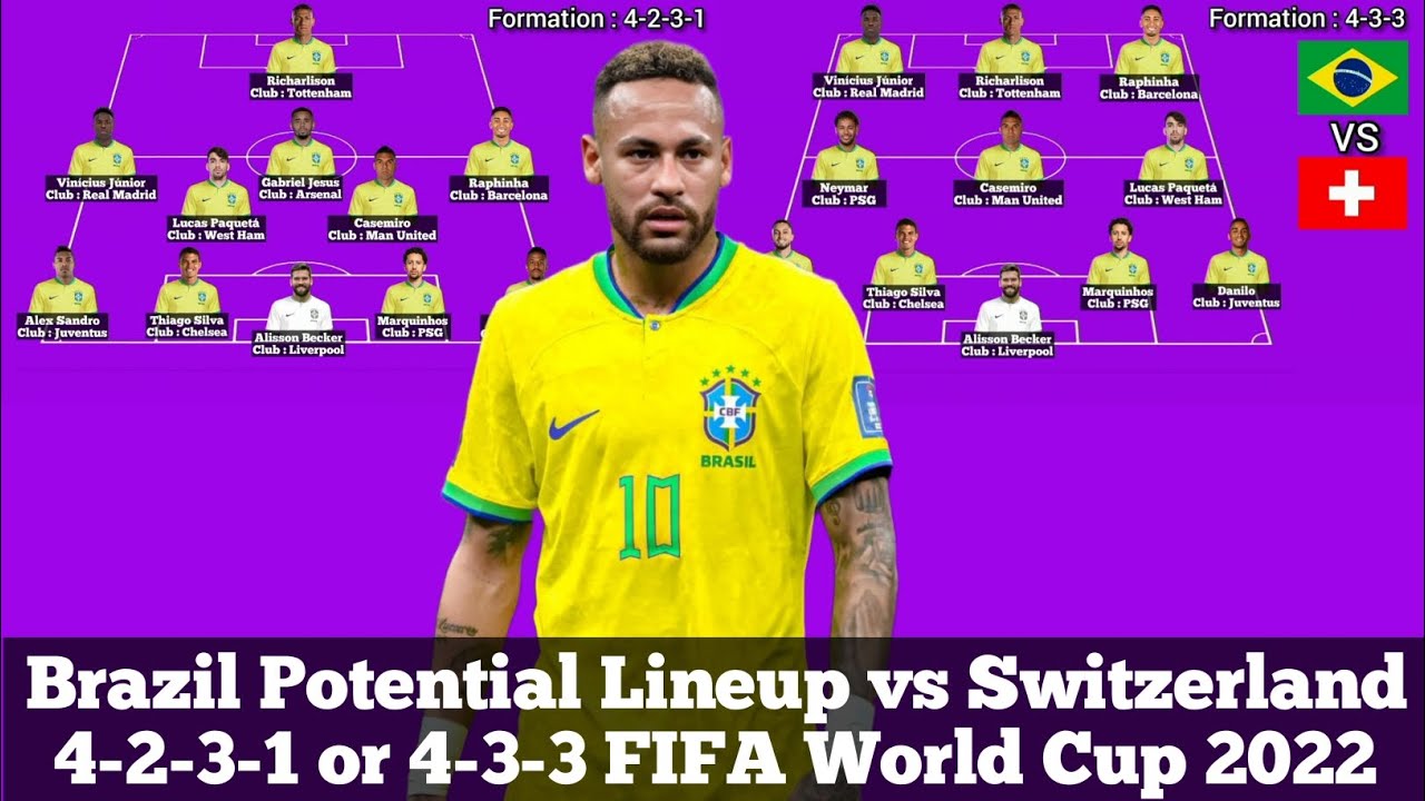 Brazil Potential Lineup Vs Switzerland 4 2 3 1 Or 4 3 3 FIFA World Cup brazil-potential-lineup-vs-switzerland-4-2-3-1-or-4-3-3-fifa-world-cup