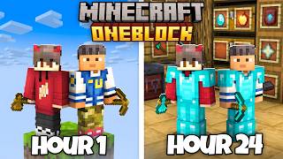 We Survived 24 HOURS on ONEBLOCK..!