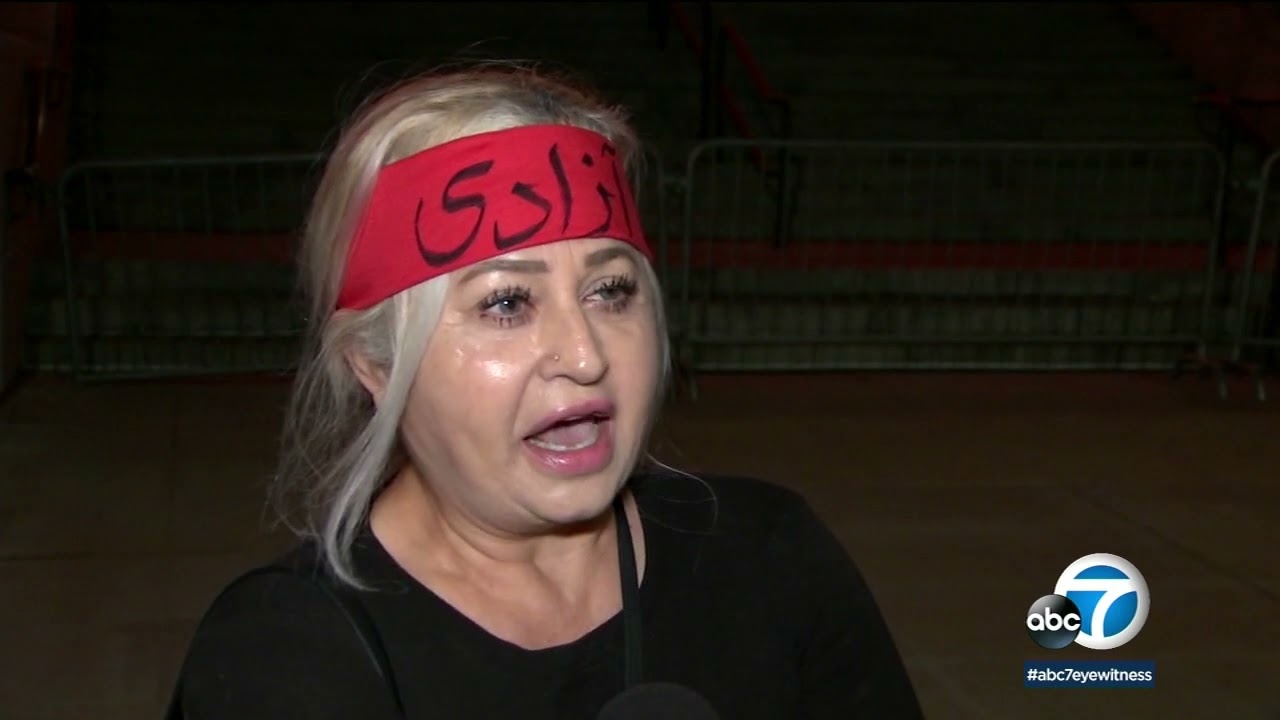 Demonstrators in DTLA rally in support of protests over woman's death in Iran