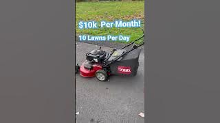 Make $10,000 Per Month Mowing Lawns?!?! #shorts