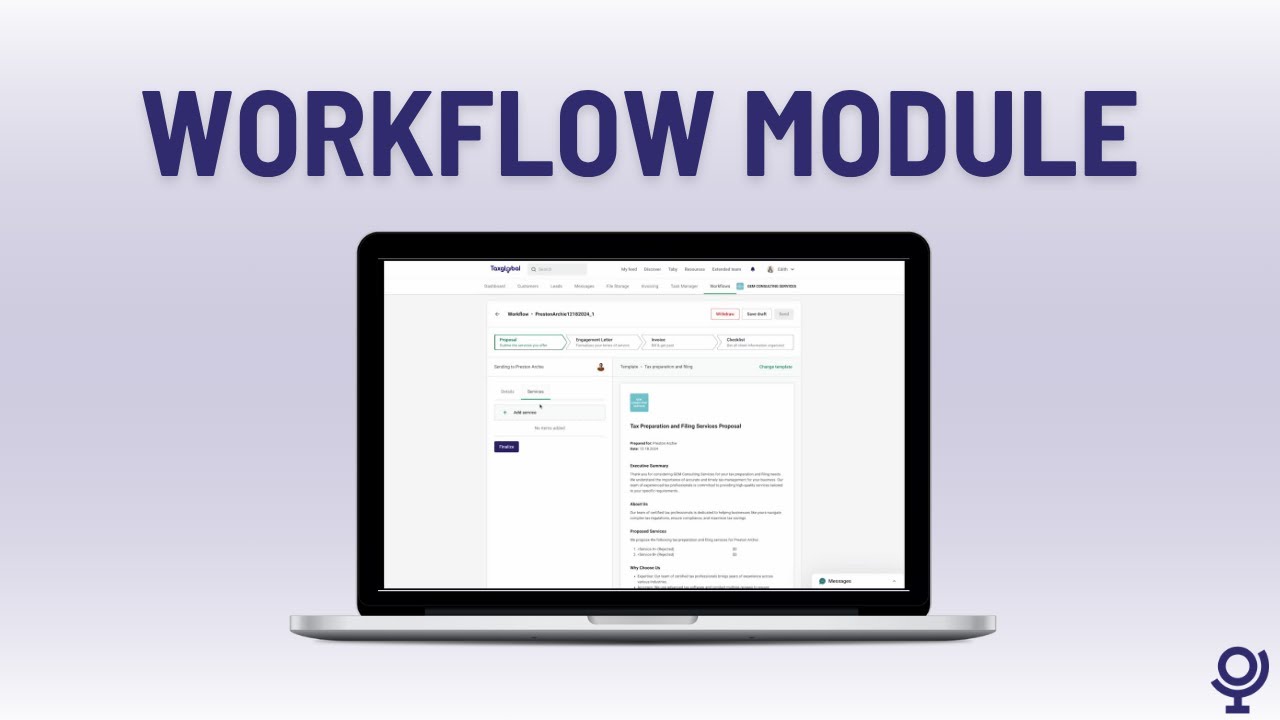 Introducing TaxGlobal's Workflow Module - YouTube