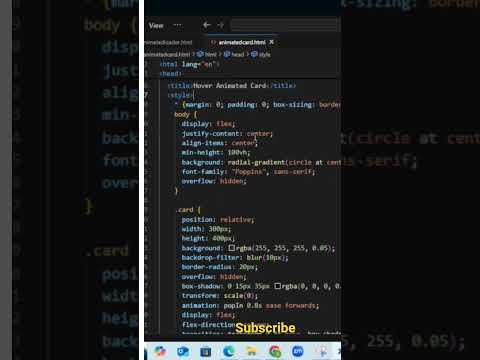 Stunning CSS Hover Card Animation | HTML & CSS Tutorial (Shorts)