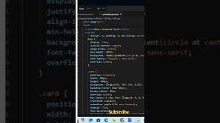 Stunning CSS Hover Card Animation | HTML & CSS Tutorial (Shorts)
