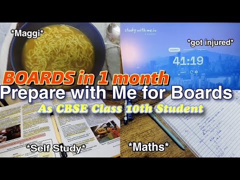 Study with Me for Boards 📚| As a CBSE 10th Grader📓| BOARDS in 1 Month✨| Class 10 Study Vlog|#study