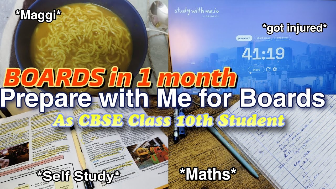 Study with Me for Boards 📚| As a CBSE 10th Grader📓| BOARDS in 1 Month ...
