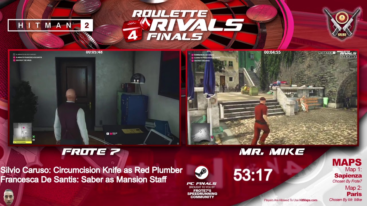Hitman Roulette Rivals || Finals - Frote7 vs MrMike - YouTube