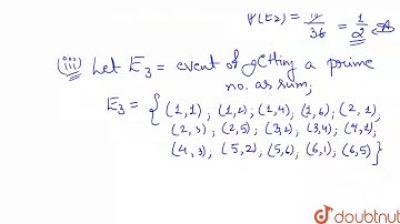 Two dice are thrown simultaneously. Find the probability of getting   (i) a doublet   (