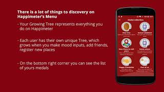 happimeter android/iphone app menu overview screenshot 1