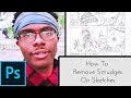 How to clean up smudges on your sketches  photoshop