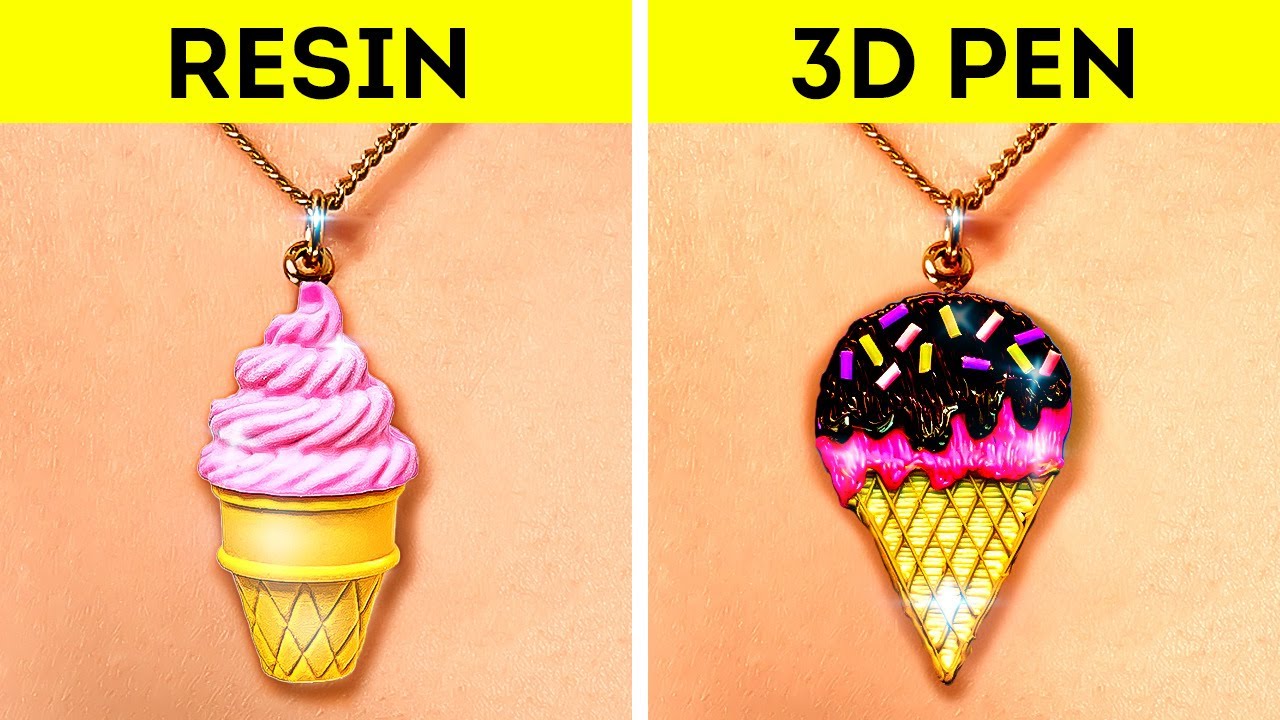 3D PEN vs EPOXY RESIN || DIY Jewelry and Decor - YouTube