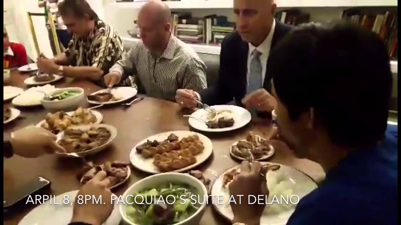 Fight Diary: Pacquiao's last dinner before the fight