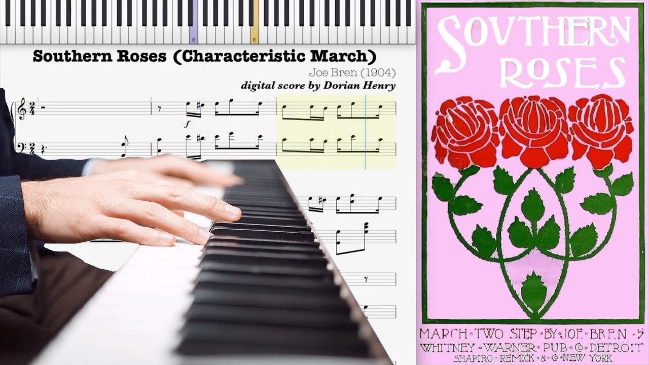 Southern Roses by Joe Bren (1904, Ragtime piano) - YouTube