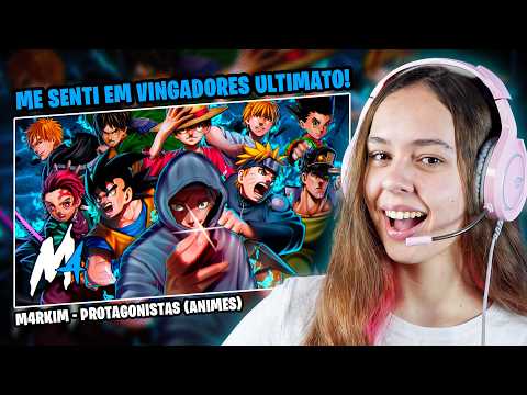 QUE MÚSICA ABSURDA!! M4rkim - PROTAGONISTAS (Animes) | React da Thai