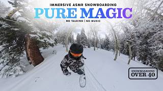 Immersive ASMR Snowboarding: Finding Untouched Powder on Thor - Snowboarding over 40