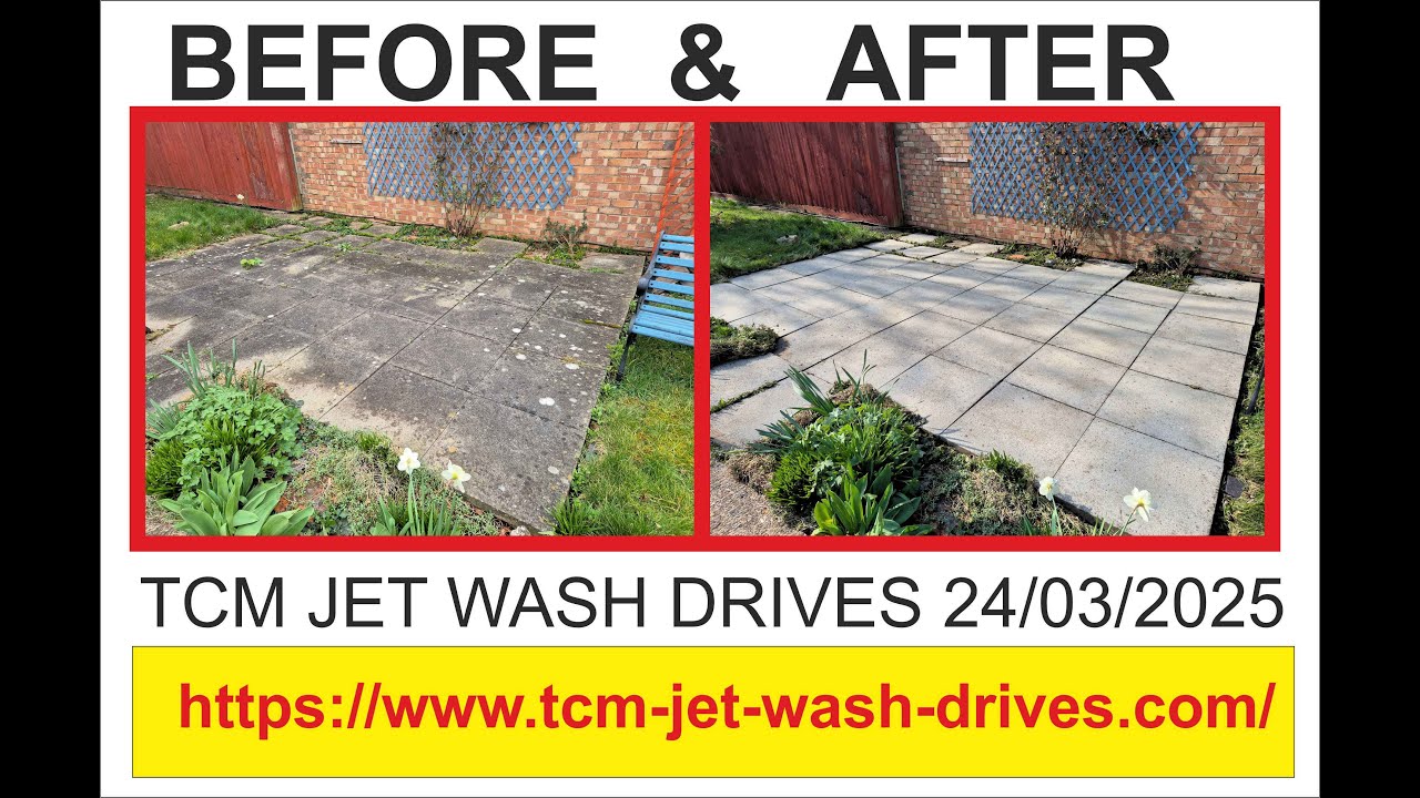 TCM Jet Wash Drives: Paths and Patio cleaning in Finedon, Northants 24/03/2025