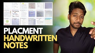 Complete Placement Preparation Handwritten Notes 📘 | DSA, DBMS, OS, Web Dev, Java, C++, Cloud & ML