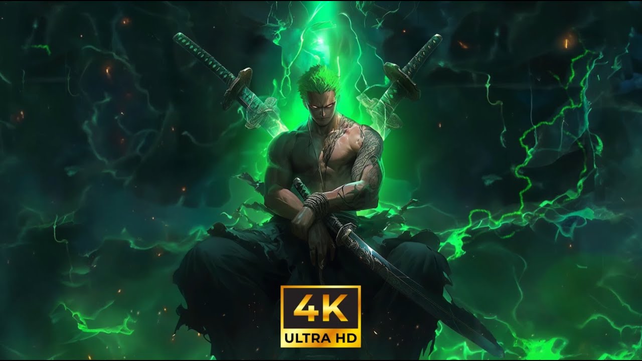 1 Hour Loop - [4K HD] - Roronoa Zoro - Live Wallpaper & Screensaver