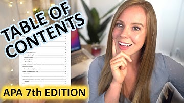 How to Create a Table of Contents in Microsoft Word: APA 7th Edition