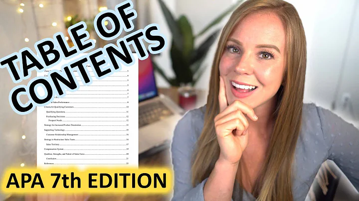 How to Create a Table of Contents in Microsoft Word: APA 7th Edition