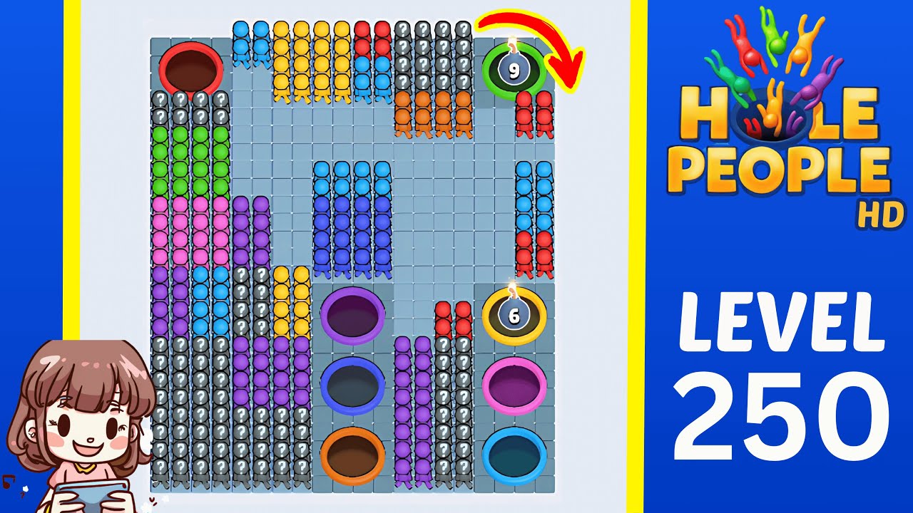Hole People Level 250 Solution Walkthrough