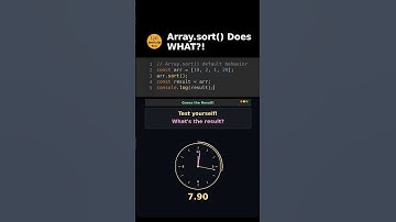 JavaScript Array sort Does WHAT?!