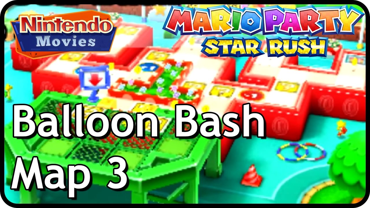 Mario Party Star Rush - Balloon Bash - Map 3 - 20 Turns (Multiplayer)