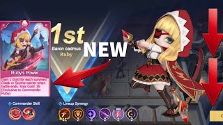 NEW POWER CARD FOR  COMMANDER RUBY IS HERE + NERFS ON HER  - BEST MAGIC CHESS STRATEGY - MAGIC CHESS