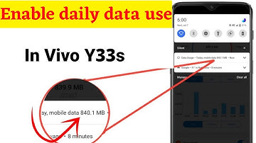 Enable daily data usage in Vivi Y33s || Vivo Y33s how to enable daily data usage