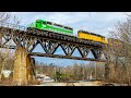 [4K] Huge Bridges and Colorful Power on the Wheeling & Lake Erie Railroad