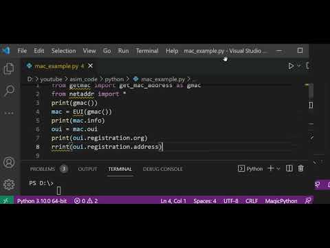 MAC addressing in Python