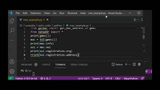 MAC addressing in Python