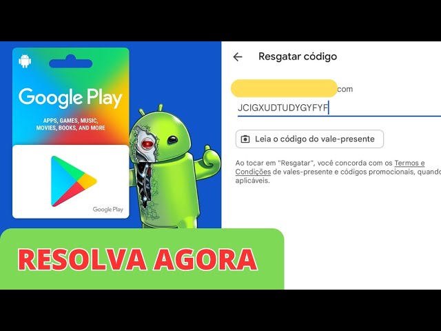 Resgatei um Gift Card na Play Store, e esperei para verificar a